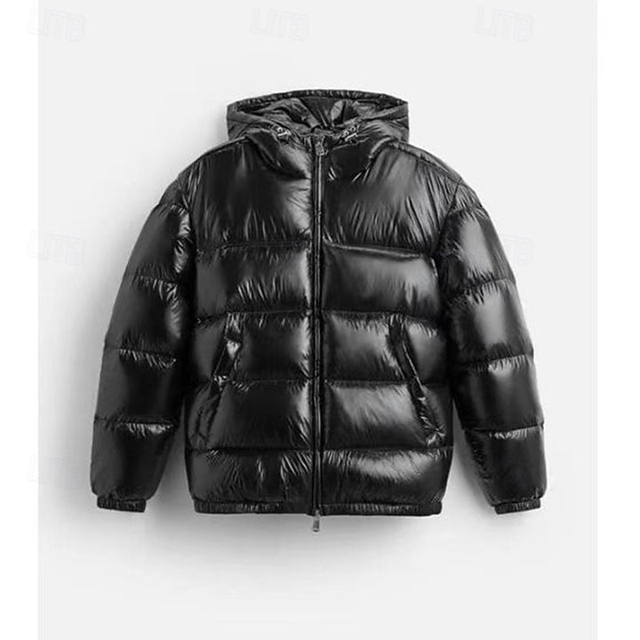 Relaxed Hooded Quilted Jacket with Full-Length Zip