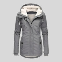 Women's Warm Hooded Winter Jacket – Sherpa Lining