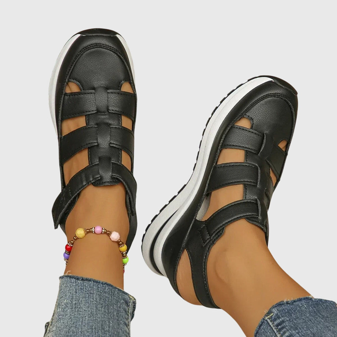 Women's Adjustable Comfort Strap Sandals in White | Invictora.com
