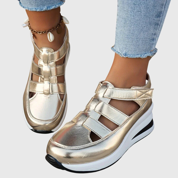 Women's Adjustable Comfort Strap Sandals in White | Invictora.com