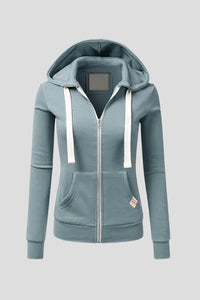 Women's Hoodie – Front Zipper And Kangaroo Pockets