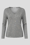 Women's Sequin V-Neck Long Sleeve Jumper