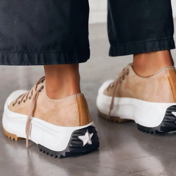 Women's Comfort Platform Sneakers in Black | Invictora.com