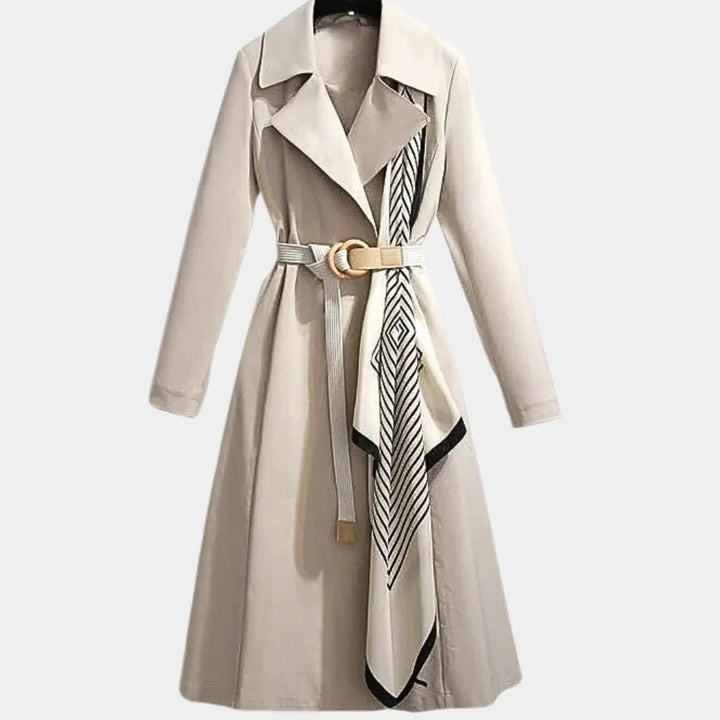Women's Belted Classic Midi Trench Coat