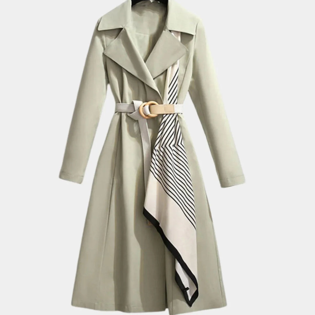 Women's Belted Classic Midi Trench Coat