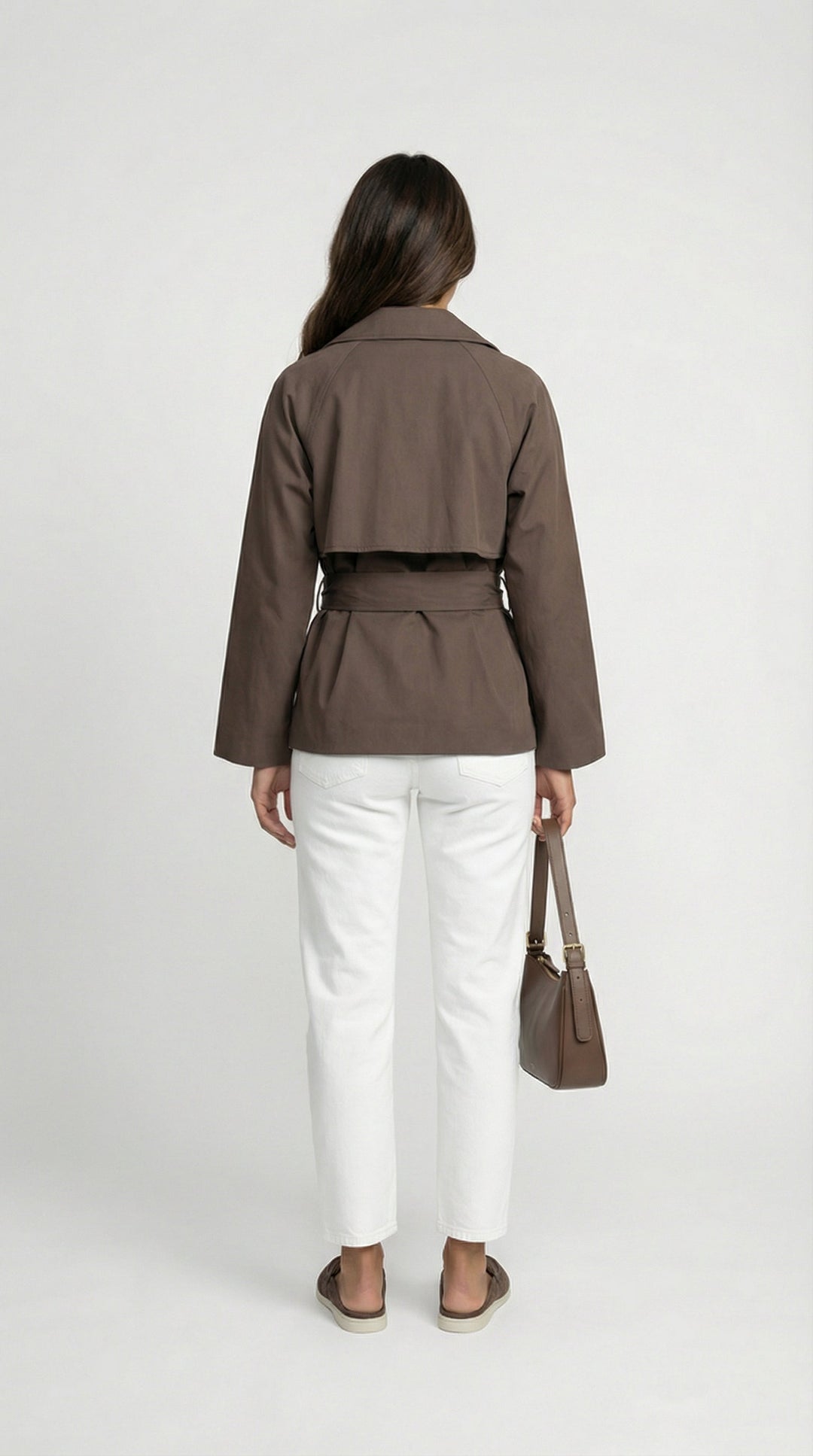 Women's Trench Coat – Double Breasted Belted