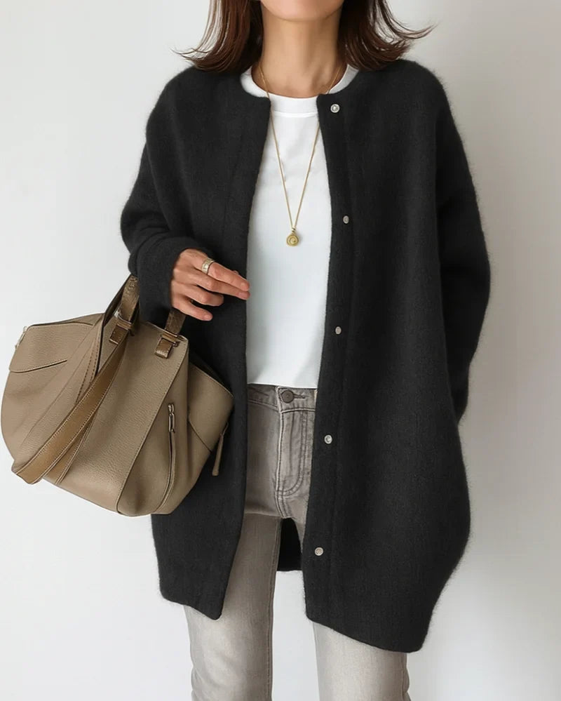 Women's Button-Front Cardigan – Relaxed Fit