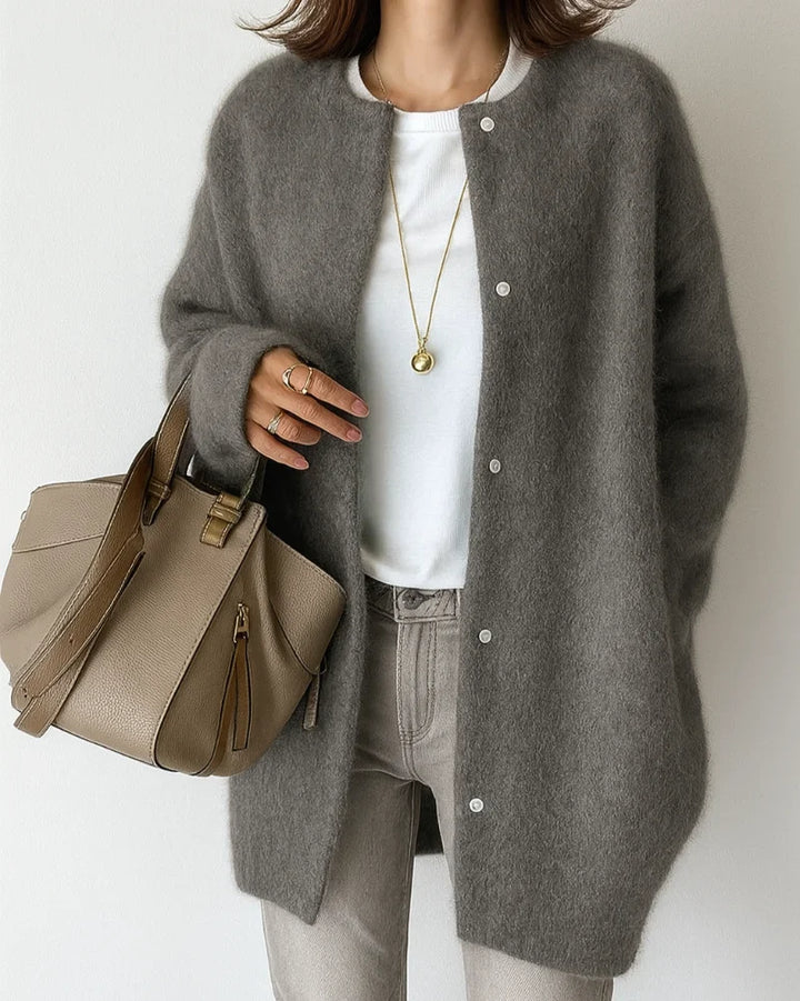 Women's Button-Front Cardigan – Relaxed Fit
