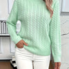 Women's Cable-Knit Round Neck Relaxed Fit Jumper