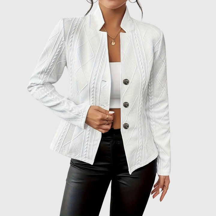 Women's Blazer – Textured Knit Tailored
