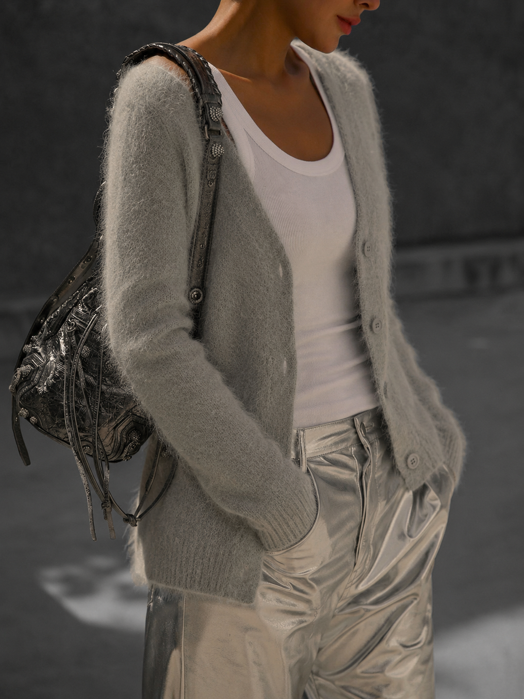 Women's Cardigan – Oversized Button-Up