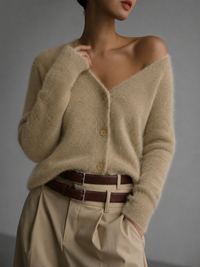 Women's Cardigan – Oversized Button-Up