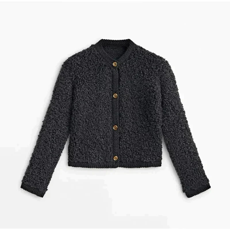 Women's Cardigan – Textured Button-Up