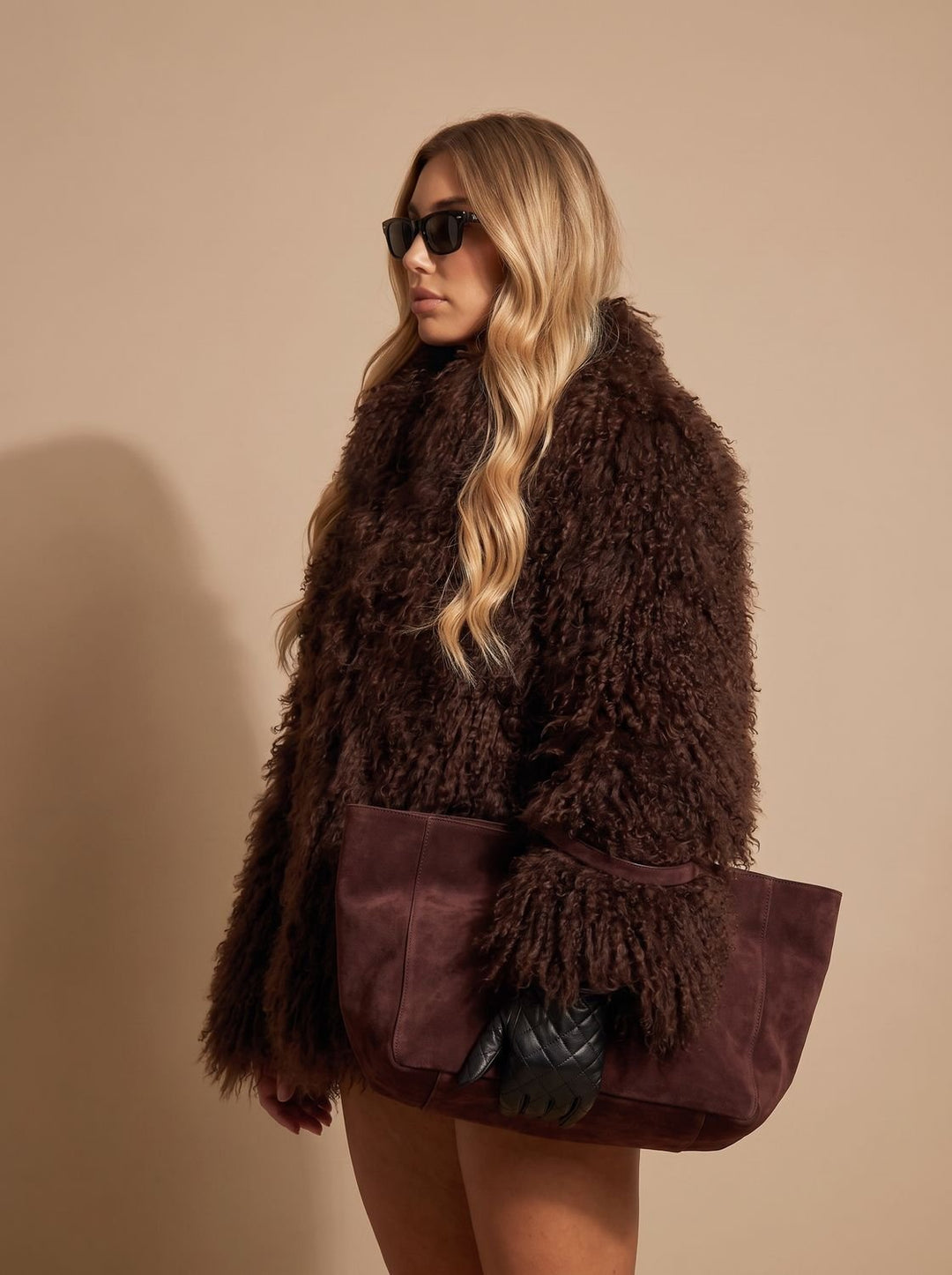 Women's Coat – Shaggy Oversized Faux Fur Winter