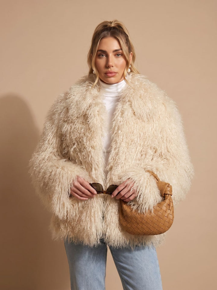 Women's Coat – Shaggy Oversized Faux Fur Winter