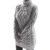 Women's Knitted Dress – Cable Knit Turtleneck