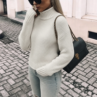 Women's Jumper – Chunky Knit Oversized Roll Neck