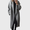 Women's Cosy Longline Oversized Wool-Blend Coat – Double-Breasted Closure