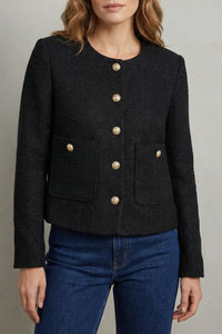 Women's Cropped Blazer – Round Neck