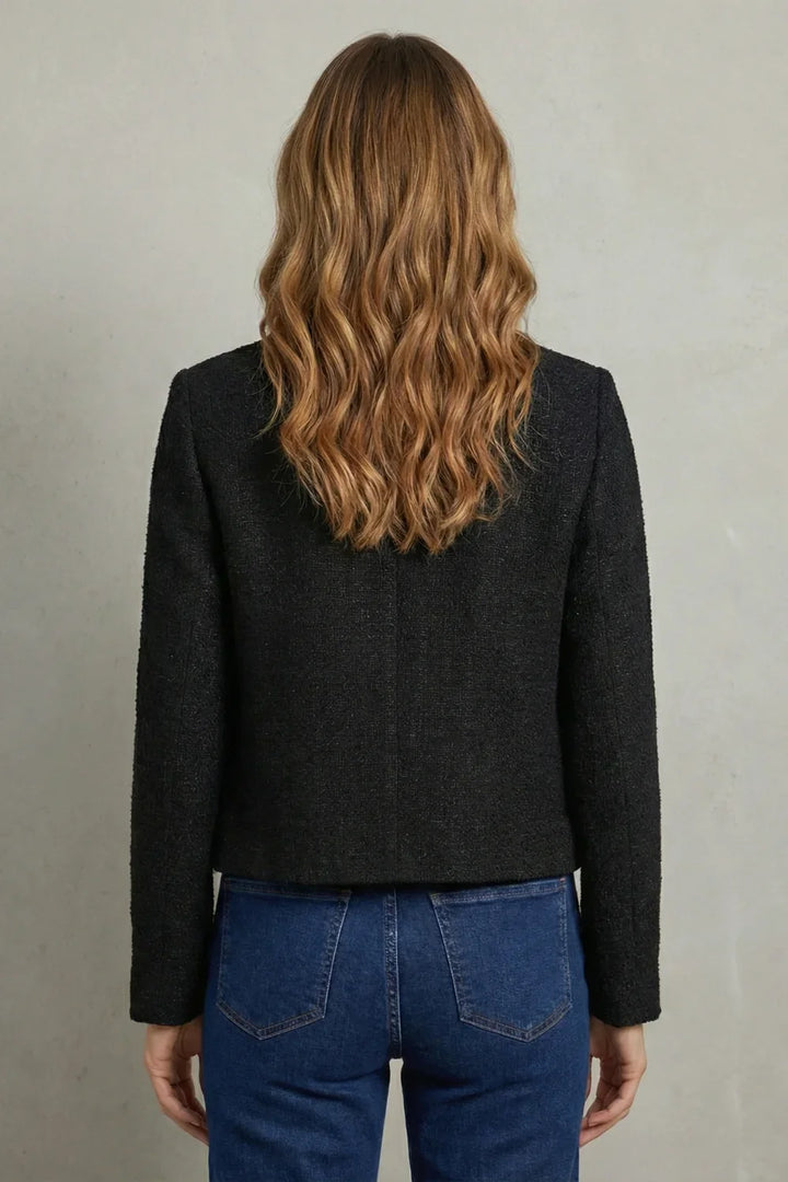 Women's Cropped Blazer – Round Neck