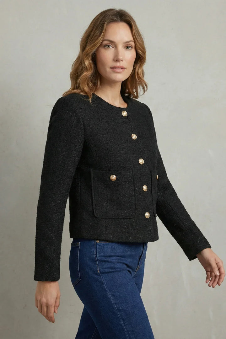 Women's Cropped Blazer – Round Neck
