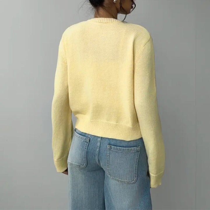 Women's Cardigan – Cropped Button Knit