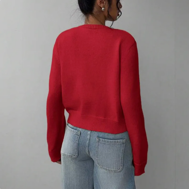 Women's Cardigan – Cropped Button Knit