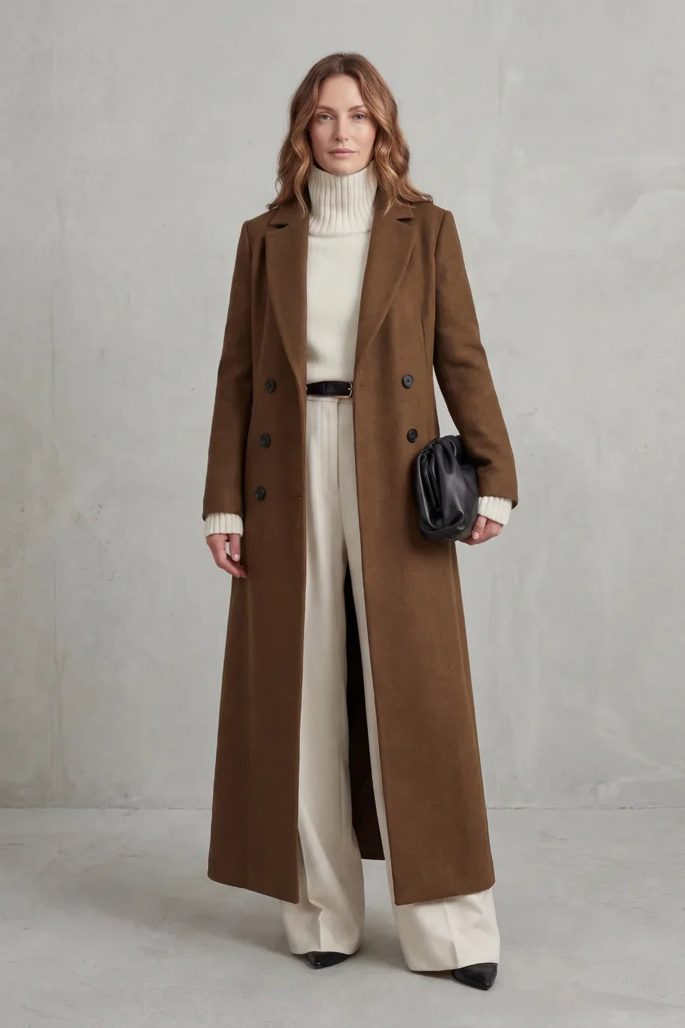 Women's Custom-Fit Long Wool Coat