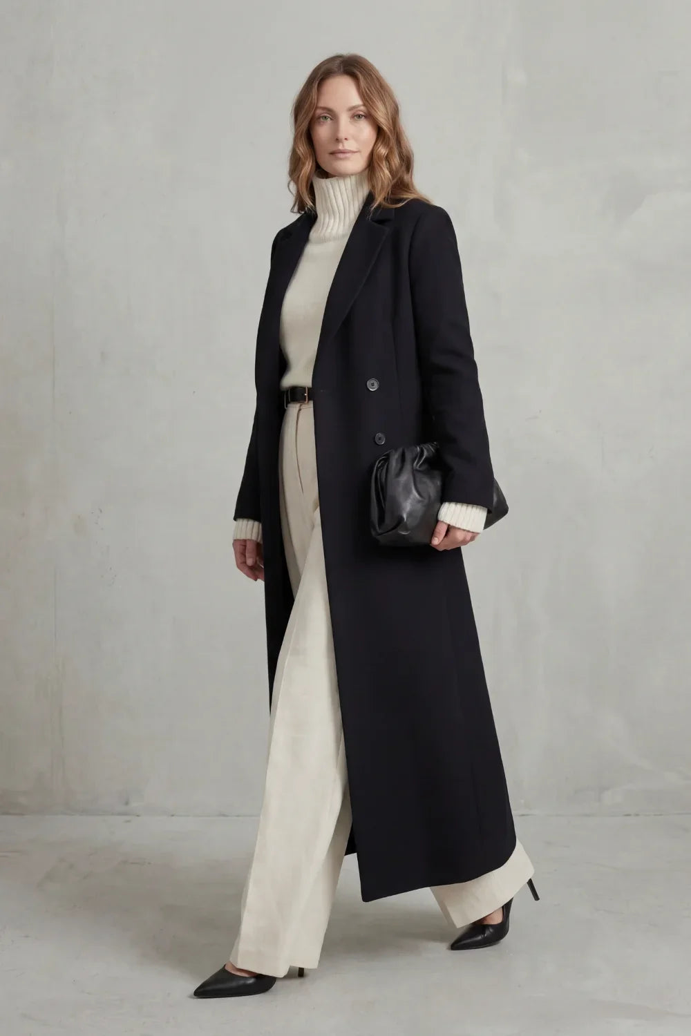 Women's Custom-Fit Long Wool Coat