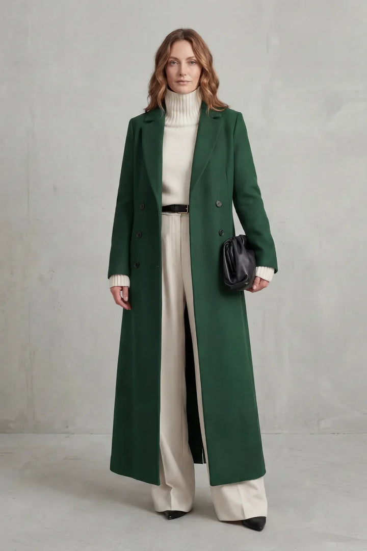 Women's Custom-Fit Long Wool Coat