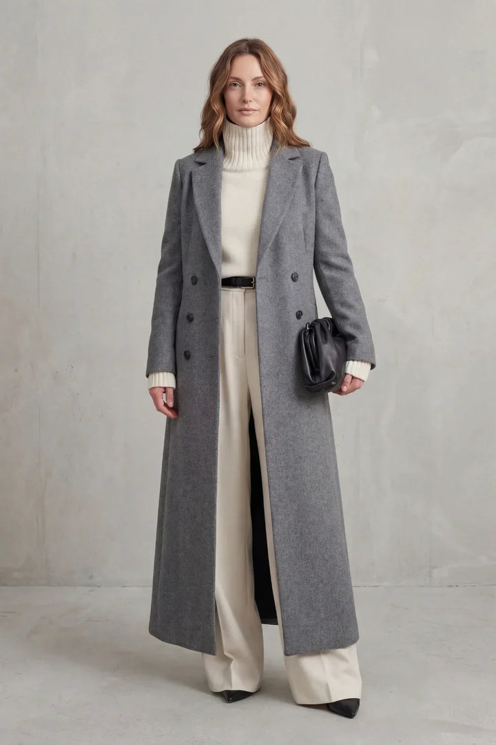 Women's Custom-Fit Long Wool Coat