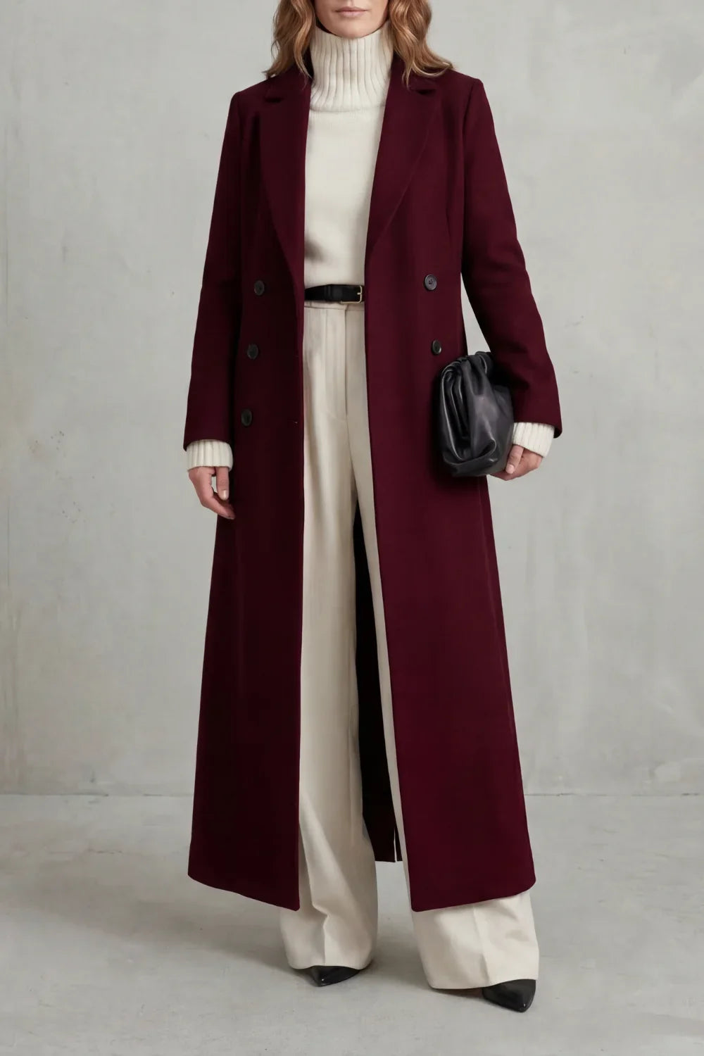 Women's Custom-Fit Long Wool Coat