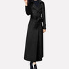 Women's Double-Breasted Trench Coat – Tie Waist Belt