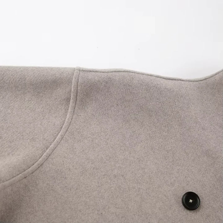 Women's Double-Breasted V-Neck Peacoat