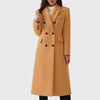 Women's Double-Breasted Wool Coat – Notch Lapels