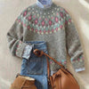 Women's Fair Isle Nordic Relaxed-Fit Knit Sweater