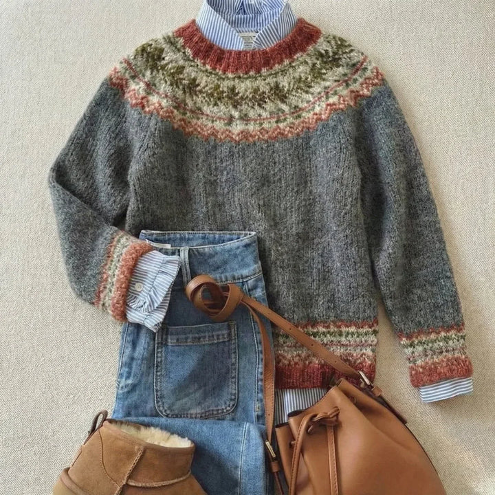 Women's Fair Isle Nordic Relaxed-Fit Knit Sweater