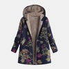 Women's Floral Hooded Sherpa-Lined Full-Zip Coat – Side Pockets