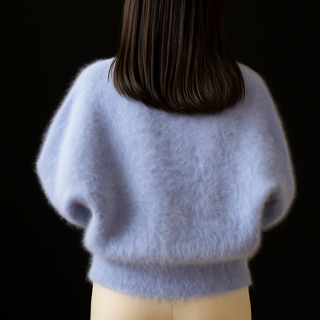 Women's Cardigan – Beaded Fluffy Cropped