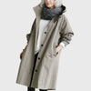 Women's Hooded Waterproof Relaxed-Fit Long Trench Coat