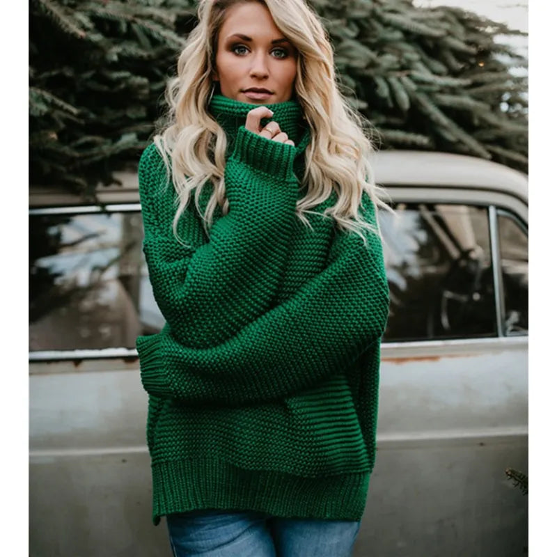Women's Jumper – Long Roll-Neck Knit