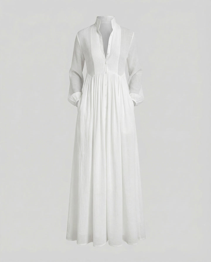 Women's Lightweight Button Front Maxi Shirt Dress – Relaxed Flowy Silhouette | Invictora.com