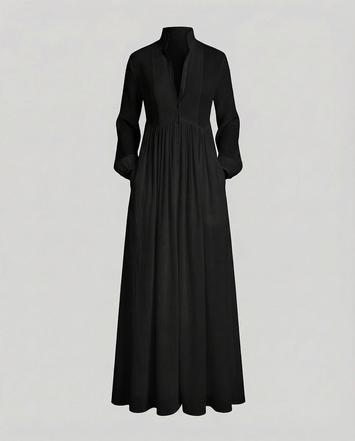Women's Lightweight Button Front Maxi Shirt Dress - Relaxed Flowy Silhouette product image | Invictora.com