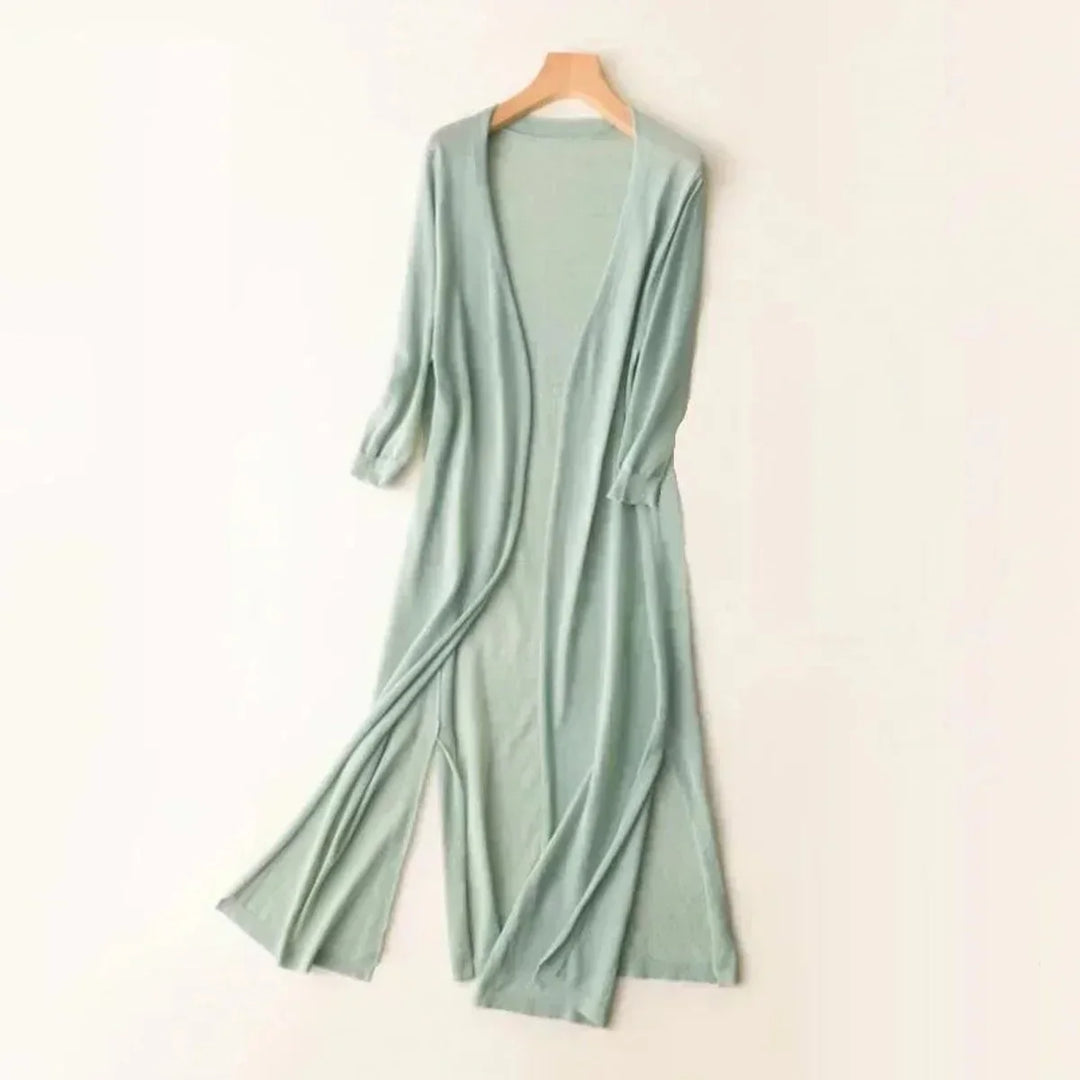 Women's Lightweight Open-Front Long Knit Cardigan