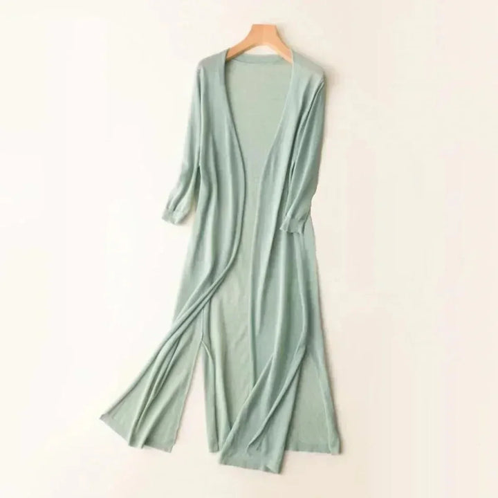 Women's Lightweight Open-Front Long Knit Cardigan