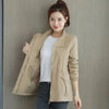 Women's Lightweight Zip-Up Short Bomber Jacket Drawstring Waist