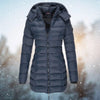 Women's Long Hooded Puffer Quilted Jacket Zip-Up Winter Coat