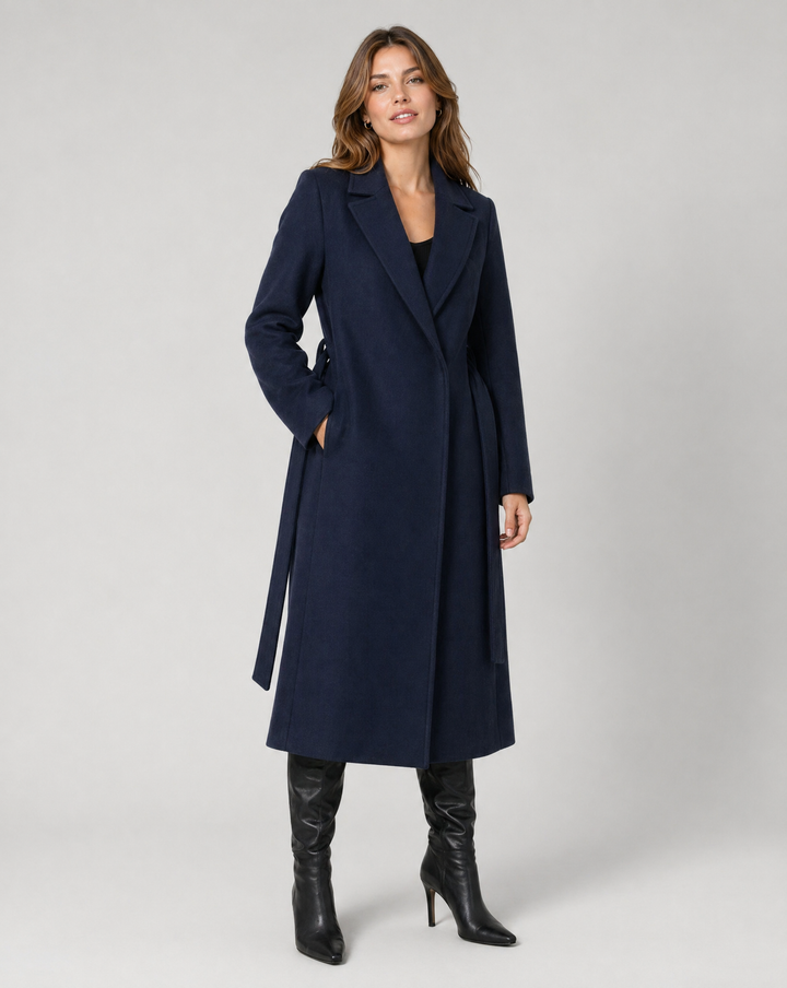 Women's Trench Coat – Longline Belted Wrap