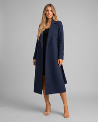 Women's Trench Coat – Longline Belted Wrap