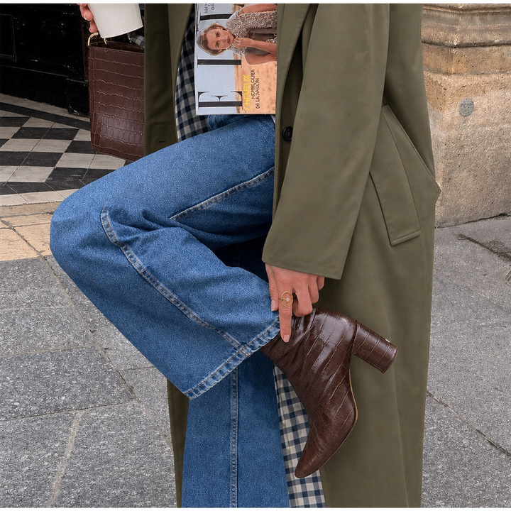 Women's Trench Coat – Long Plaid Lining